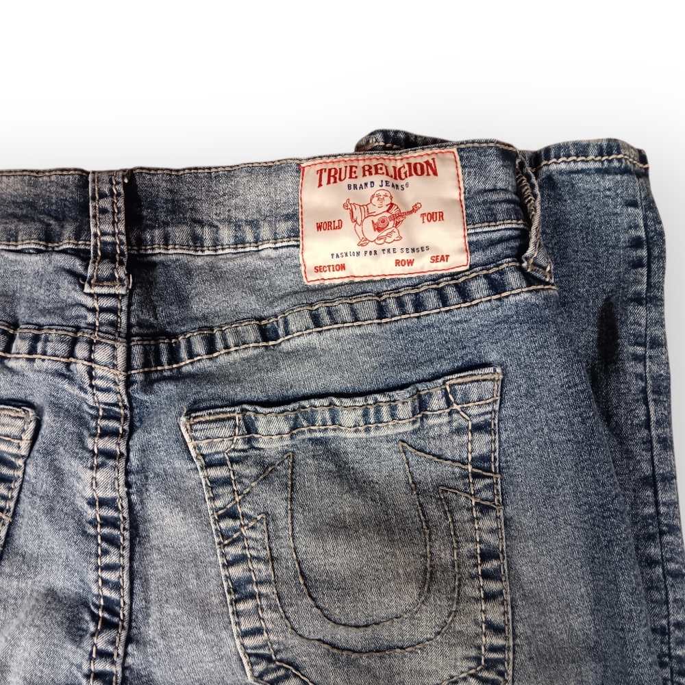 True Religion Rocco Relaxed Slim Men's Light Blue Jeans - 32x32 - Picture 2 of 5